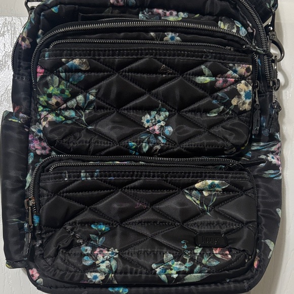 Lug Compass Crossbody in Bloom Black - Picture 2 of 7